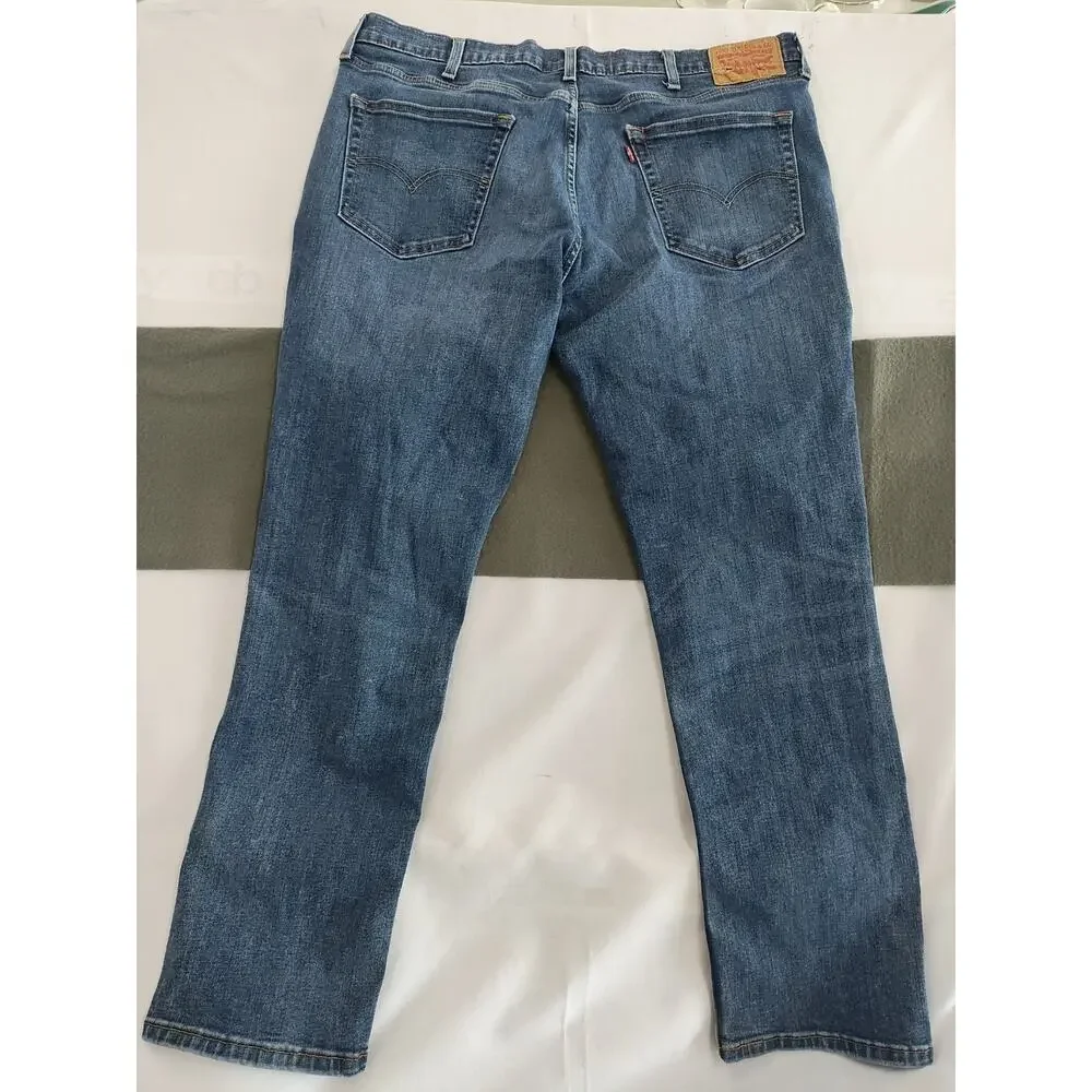 Levis 511 Jeans Mens 38x30 Blue Slim Fit Straight Leg Stretch Denim Dark Wash